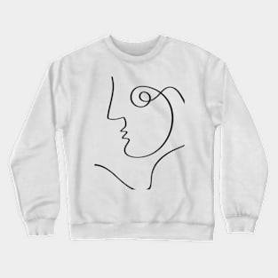 One line figurative drawing Crewneck Sweatshirt